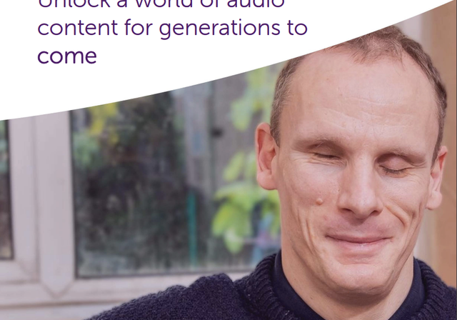 A picture of the front cover of BWBF's Gifts in wills information pack, featuring a smiling man and the headline 'Leave a legacy'